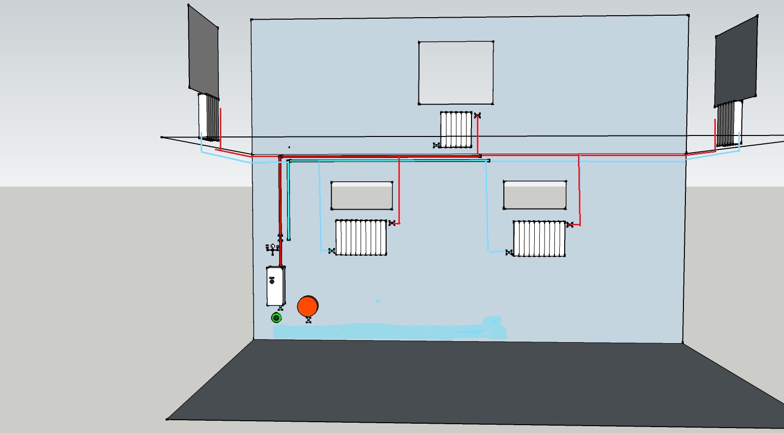 Водяное отопление гаража: схема и монтаж системы
